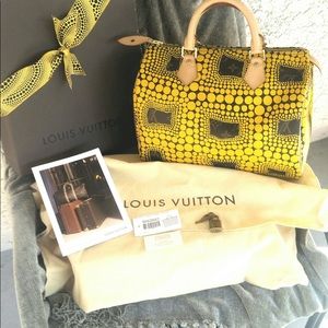 Limited Edition Kusama Yayoi Speedy 30 Yellow Dots Purse Louis Vuitton Fall ‘12